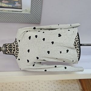 Heart Print Crewneck